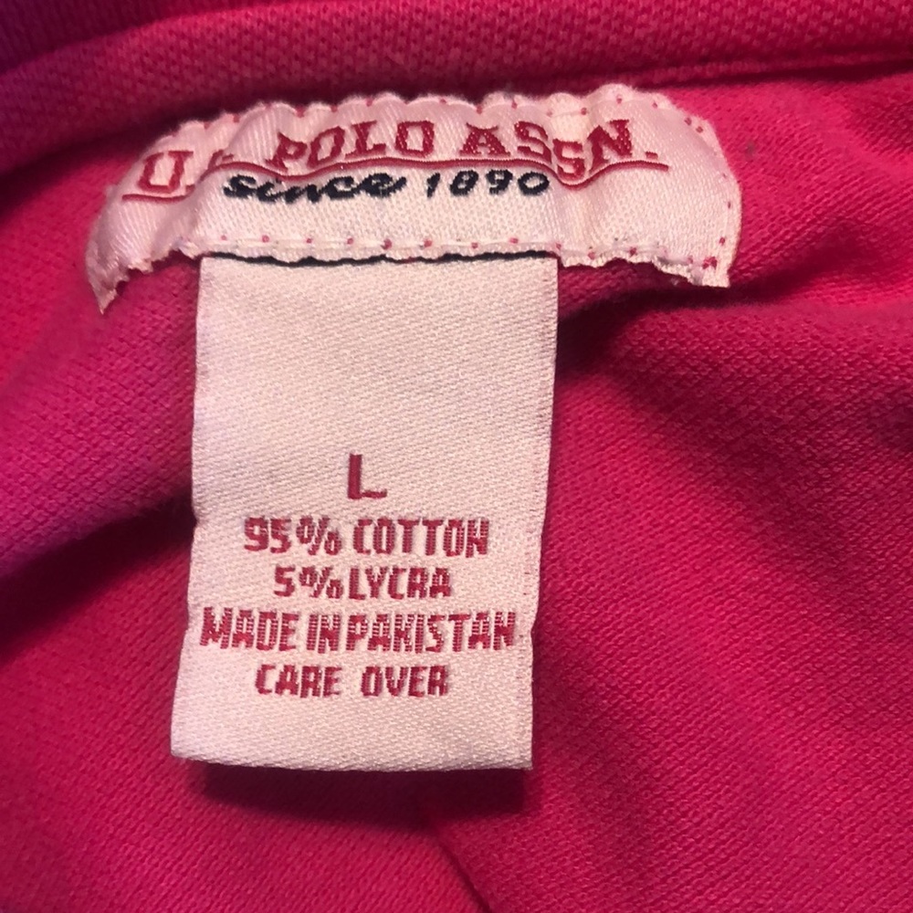 Woman’s spring pink Y2k U.S Polo collar tee shirt shirt - Picture 12 of 13